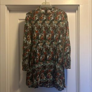 Zara Floral Long Sleeve Women’s Dress - Large